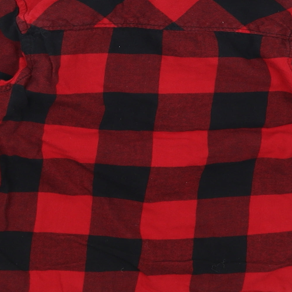 H&M Boys Red Check  Basic Button-Up Size 5-6 Years