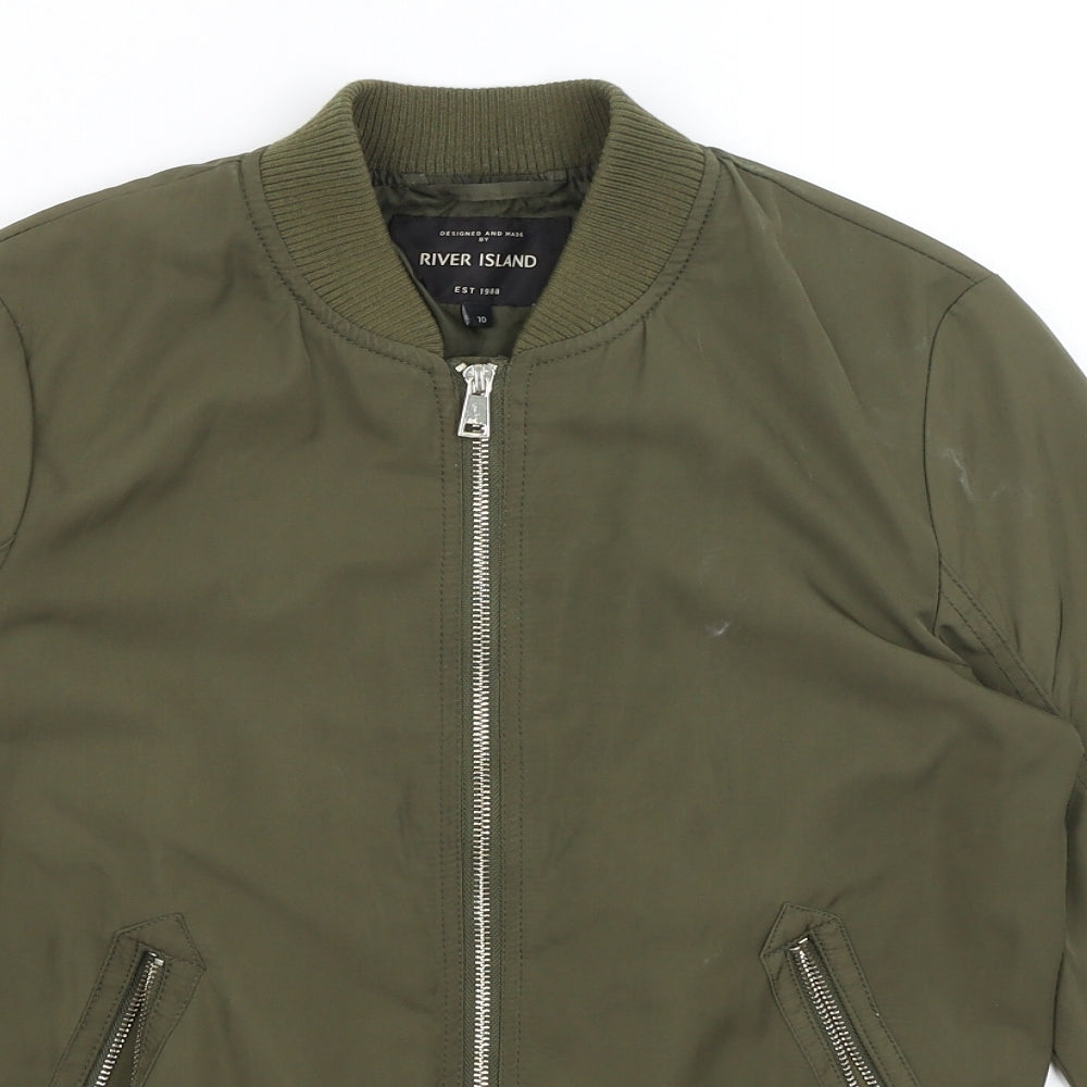 River Island Womens Green   Jacket  Size 10