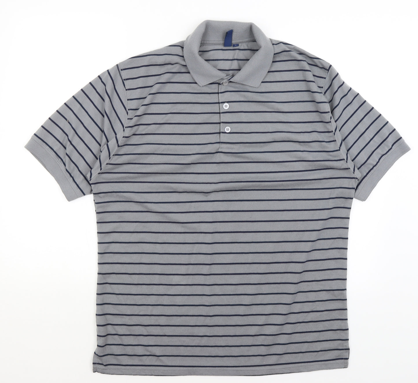Jack & Danny's Mens Grey Striped   Polo Size XL