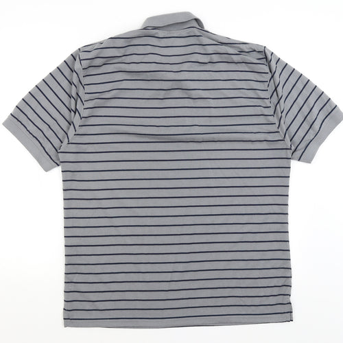 Jack & Danny's Mens Grey Striped   Polo Size XL