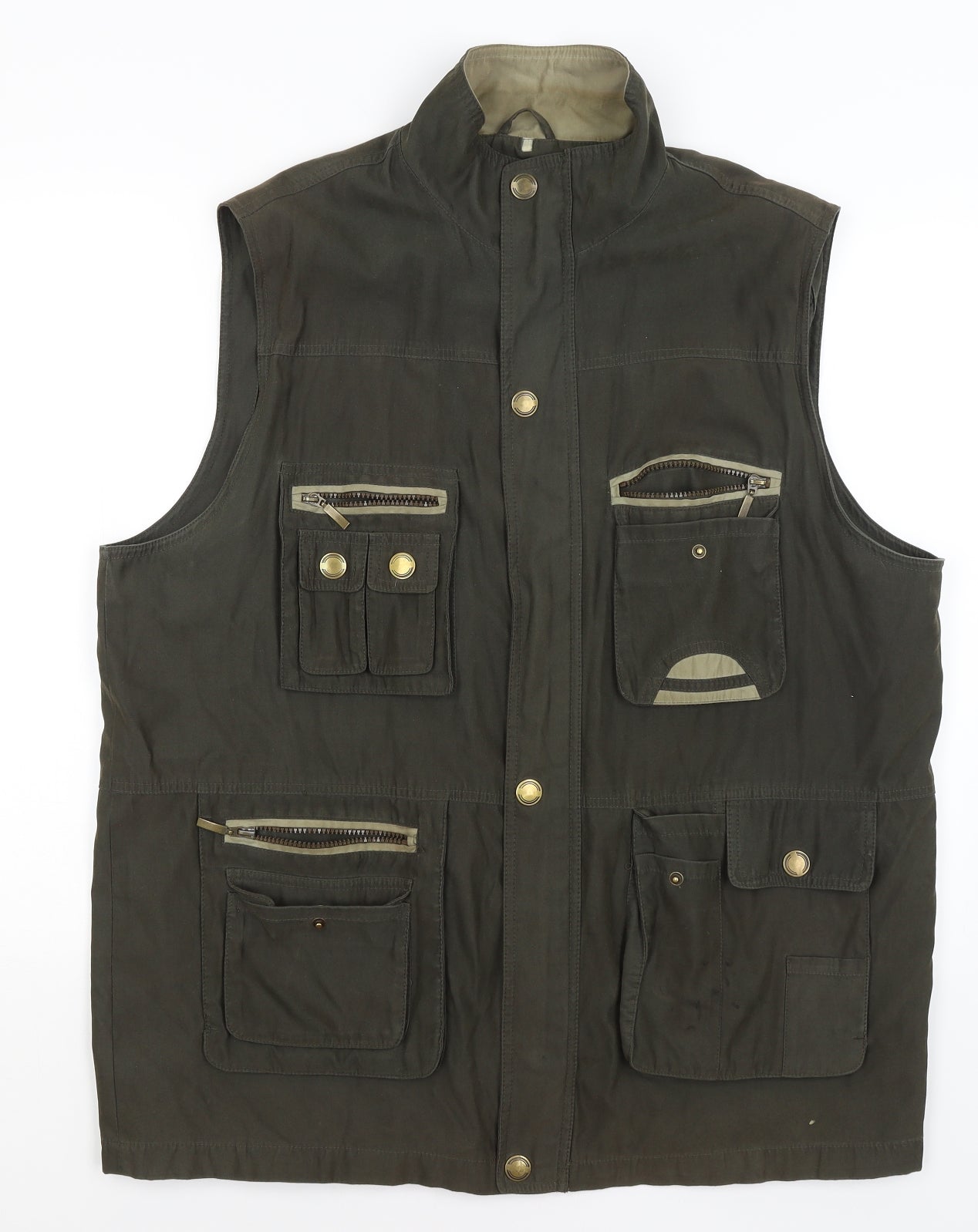 Mian Mens Green   Gilet Coat Size XL