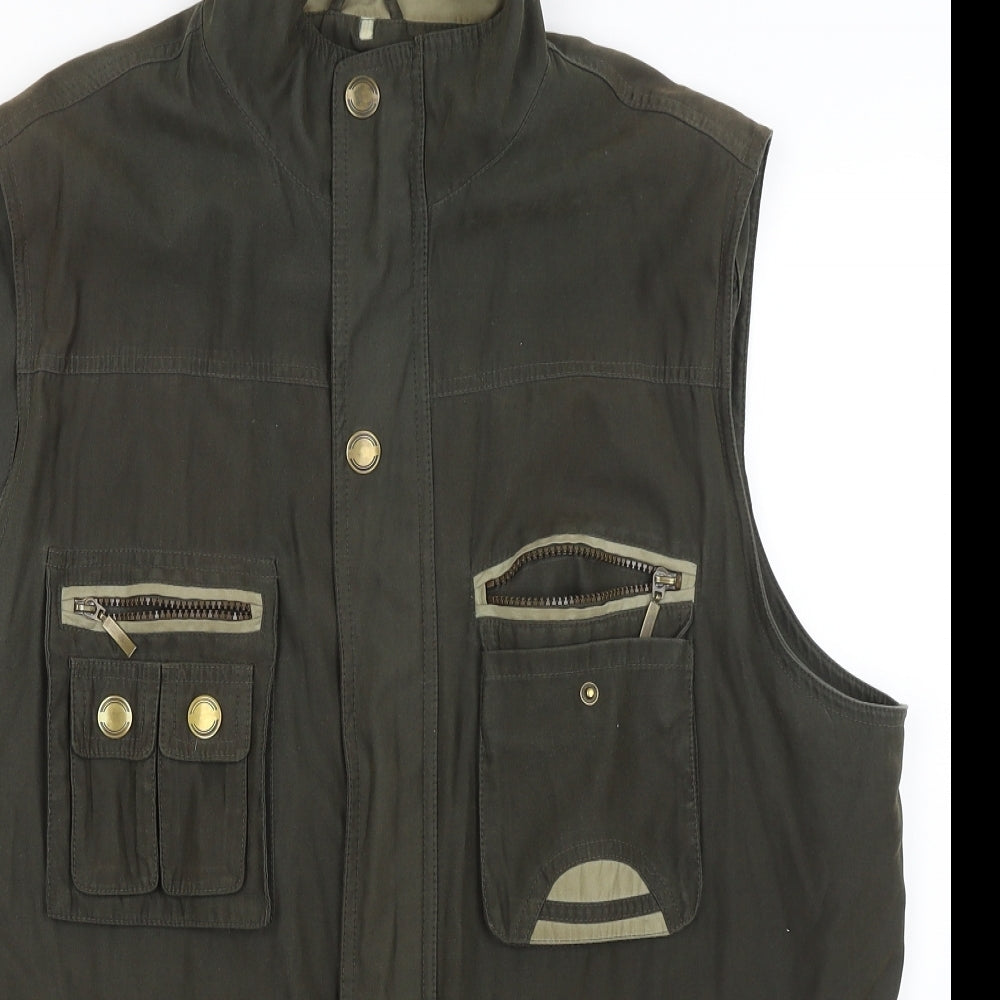 Mian Mens Green   Gilet Coat Size XL