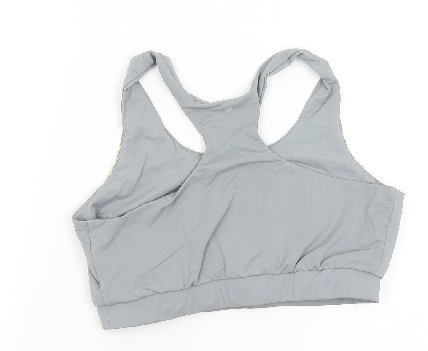Workout Womens Grey   Cropped Tank Size M