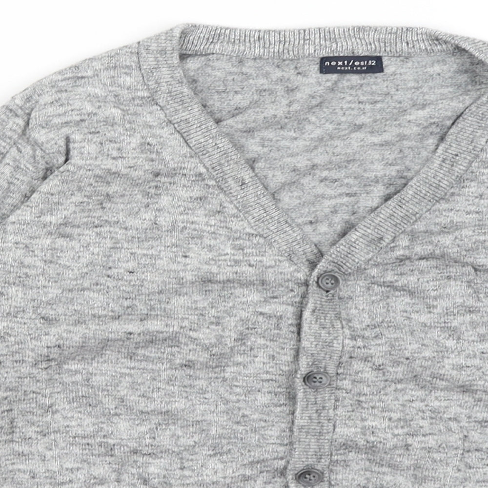 NEXT Girls Grey   Cardigan Jumper Size 8 Years