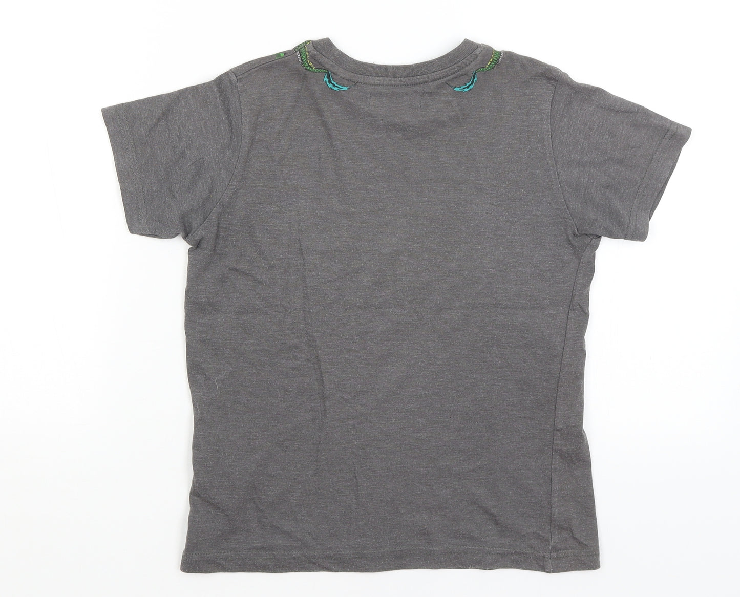 Brave Soul Boys Grey   Basic T-Shirt Size 7-8 Years