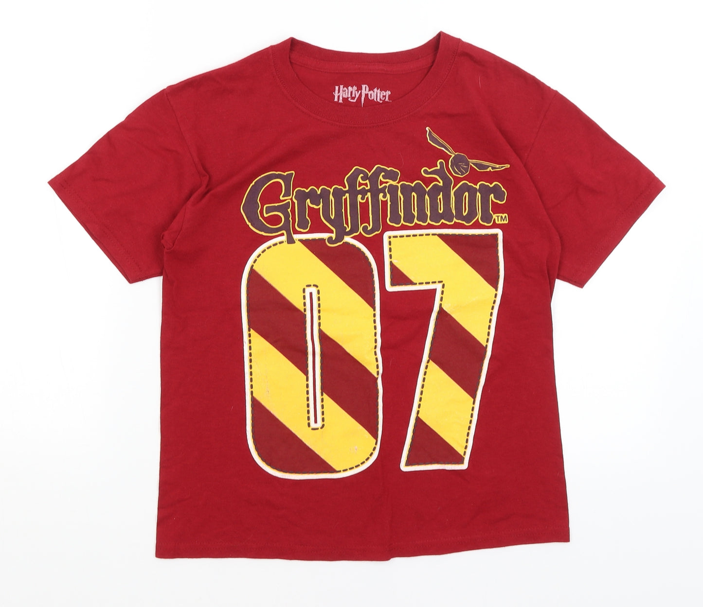 Harry Potter Womens Red   Basic T-Shirt Size 8  - Gryffindor