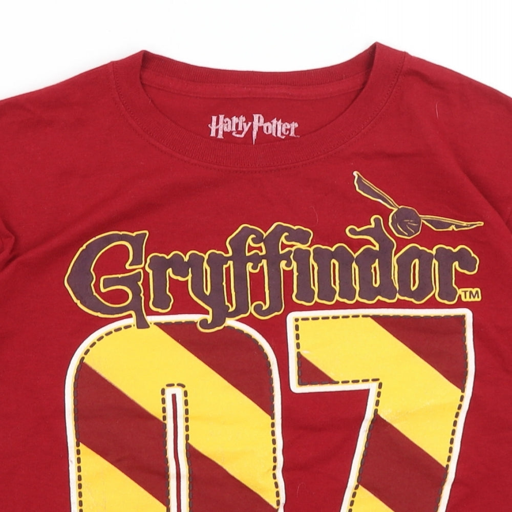 Harry Potter Womens Red   Basic T-Shirt Size 8  - Gryffindor