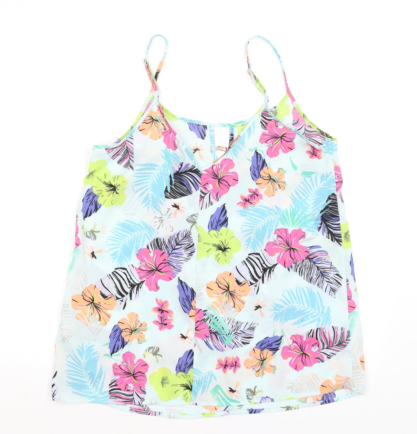 Pep & Co Womens Blue Floral  Camisole Tank Size 12