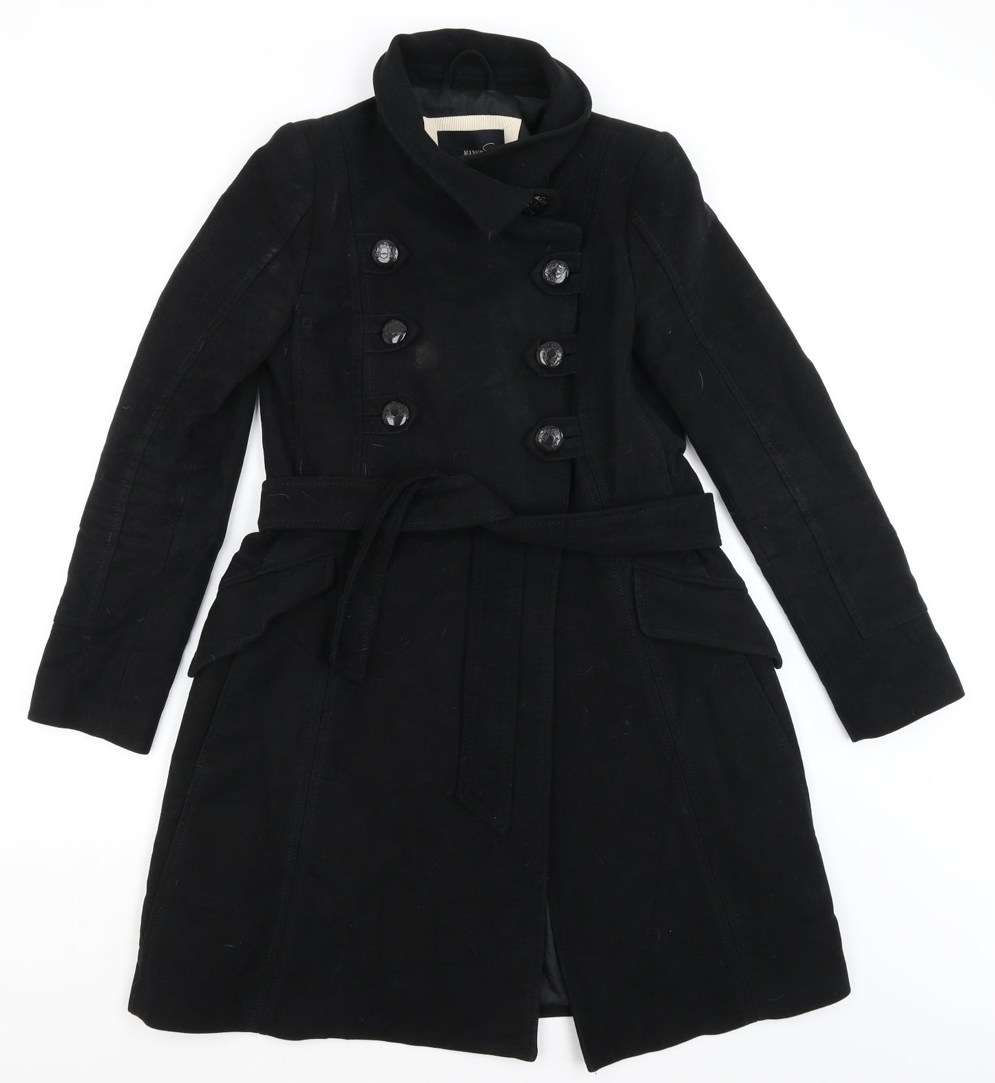 Mango Womens Black   Military Jacket Jacket Size M