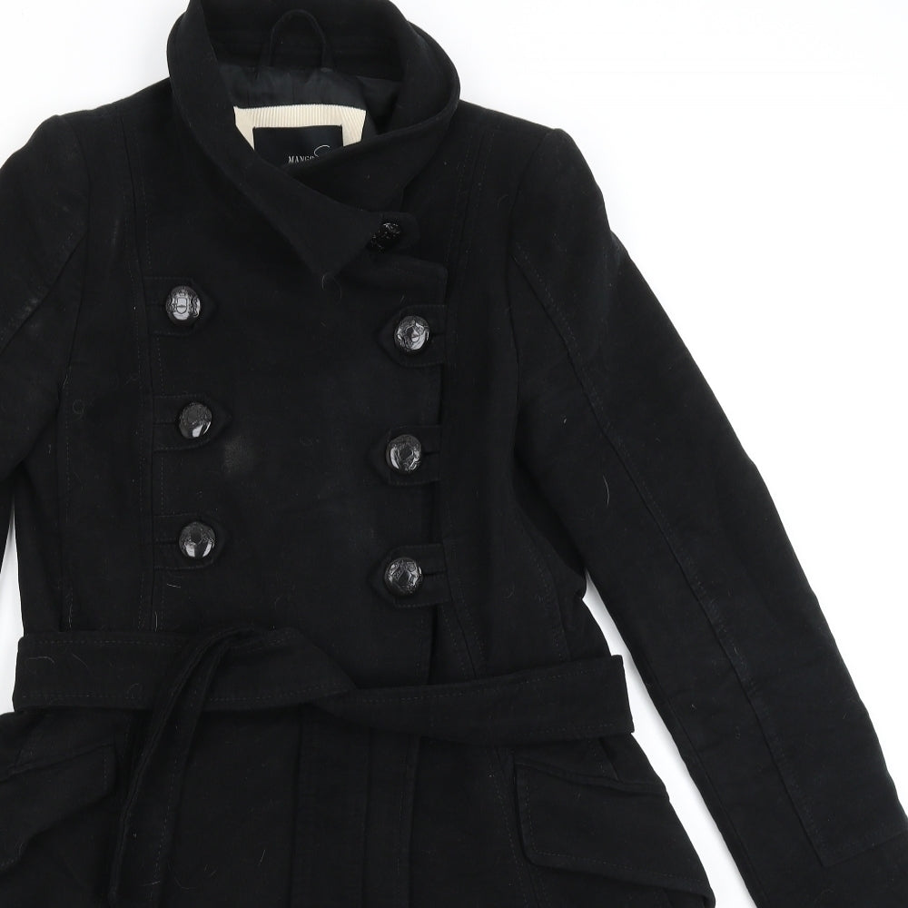 Mango Womens Black   Military Jacket Jacket Size M