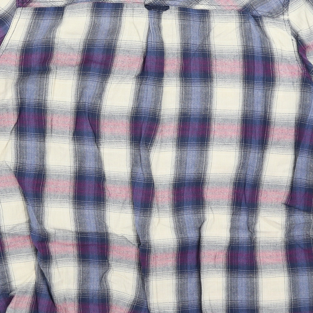 TU Womens Blue Plaid  Basic Button-Up Size 20