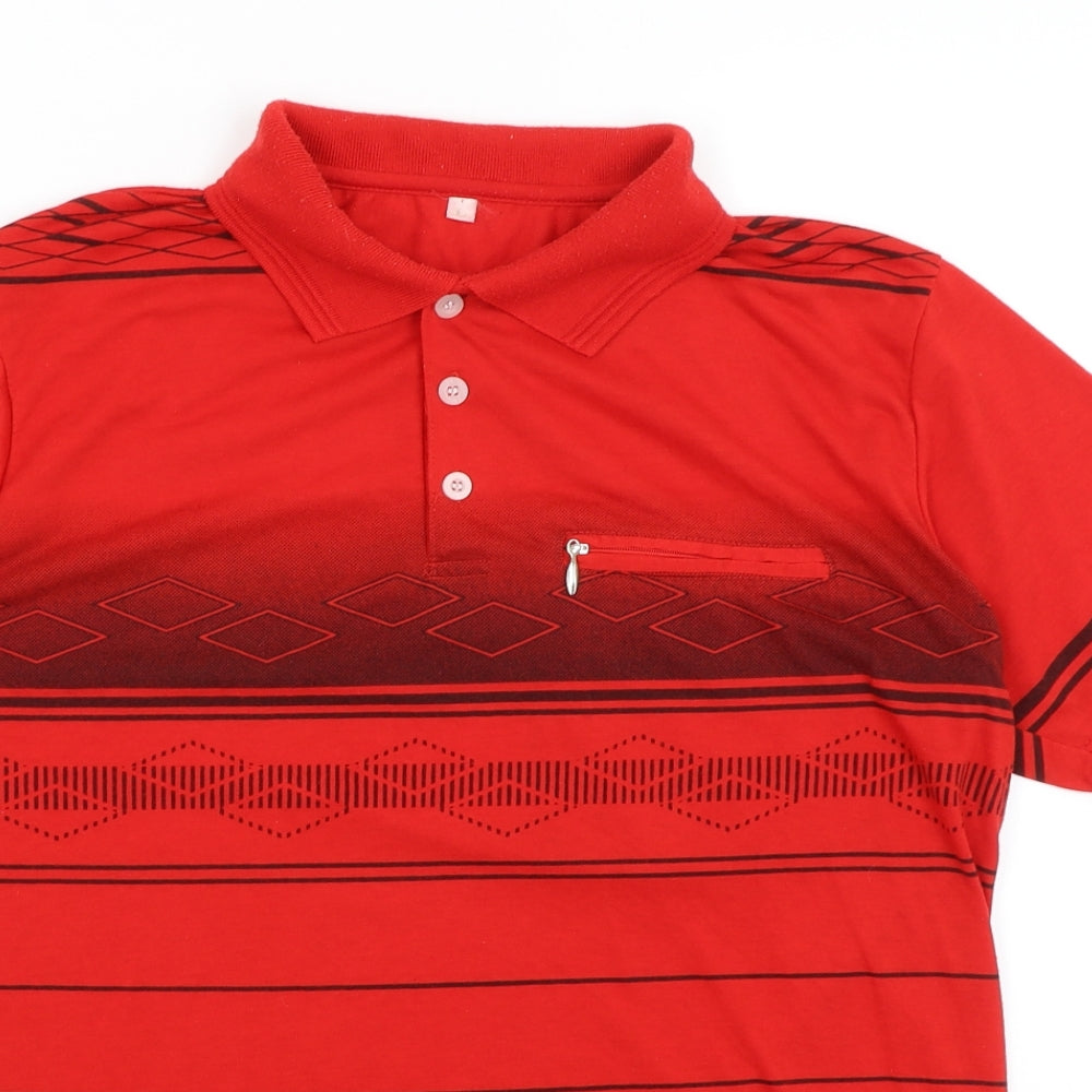 Preworn Mens Red    T-Shirt Size L