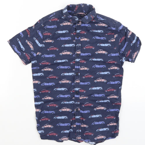 NEXT Boys Blue   Basic Button-Up Size 9 Years  - Cars