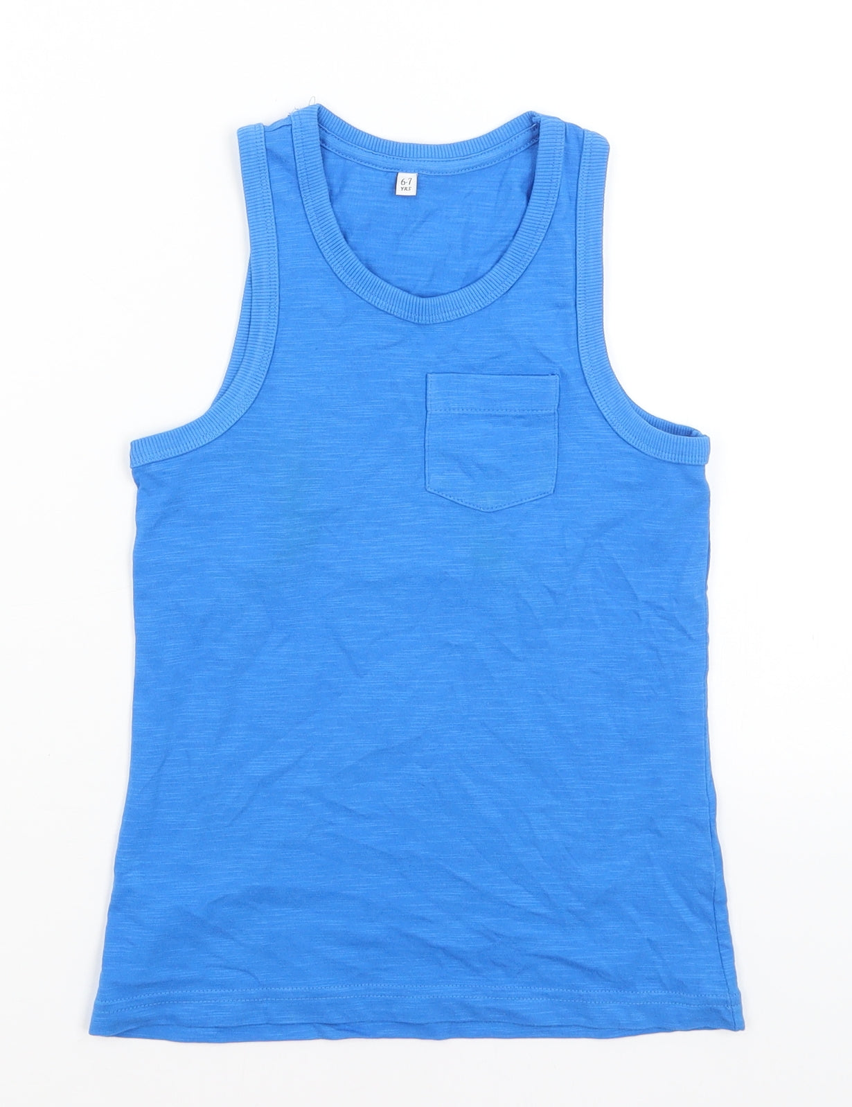 M&S Boys Blue   Basic Tank Size 6-7 Years