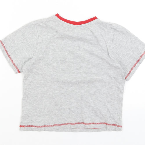 Emoji Boys Grey   Basic T-Shirt Size 8-9 Years  - Game Time