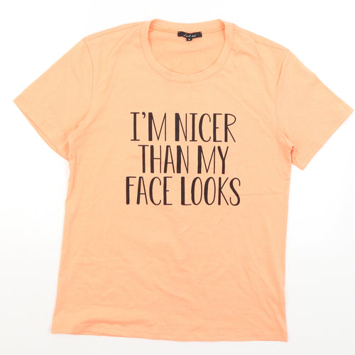 Luck Last Womens Pink   Basic T-Shirt Size M  - Nicer Than My Face Look