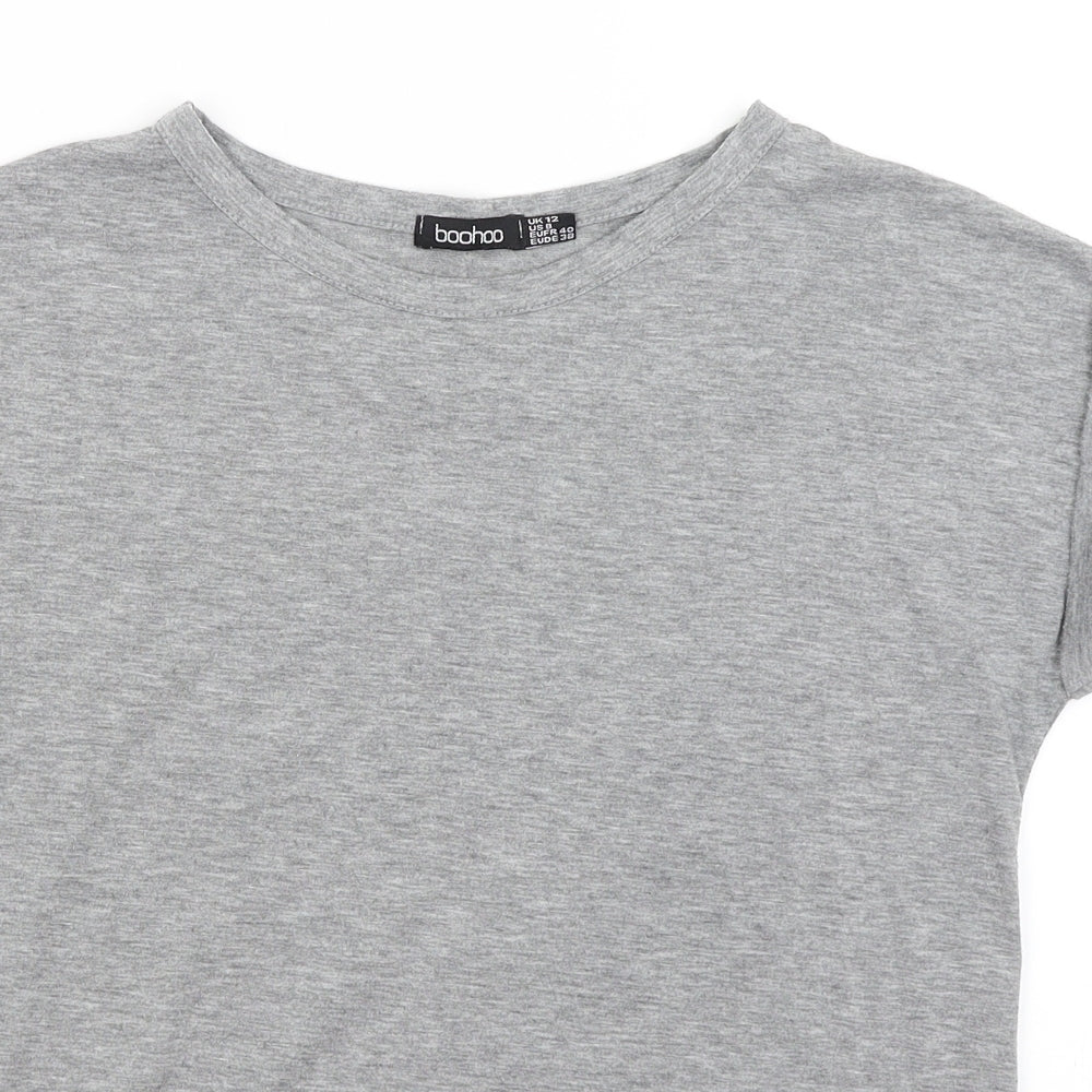 Boohoo Womens Grey   Basic T-Shirt Size 12