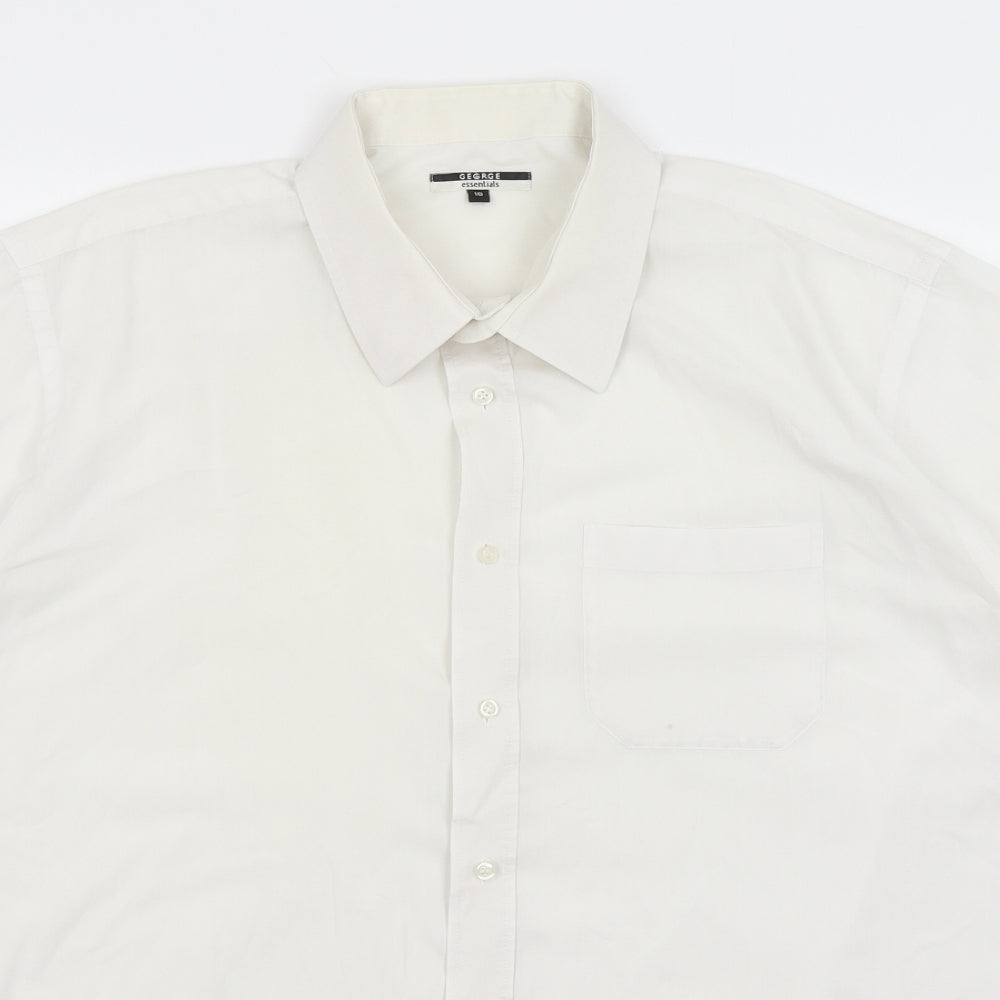 George Womens White   Basic Button-Up Size 18