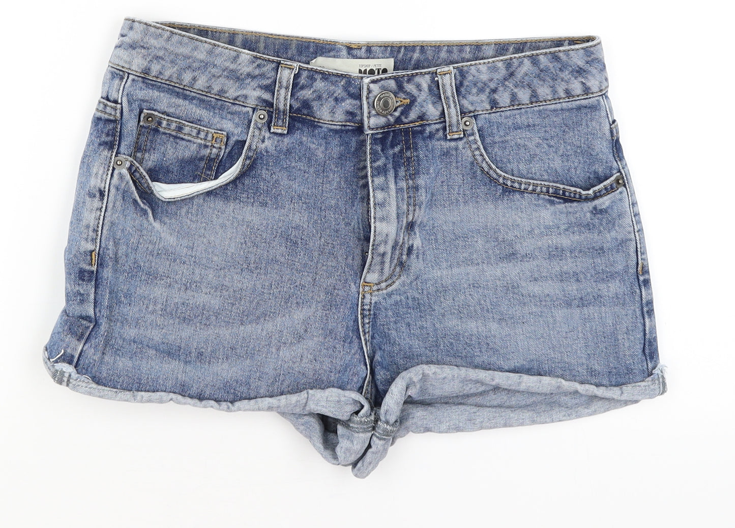 Topshop Womens Blue   Hot Pants Shorts Size 28 in