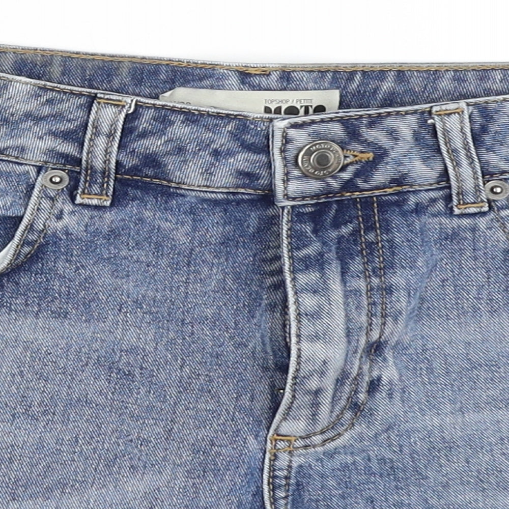 Topshop Womens Blue   Hot Pants Shorts Size 28 in