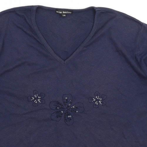 Ellie Louise Womens Blue   Basic T-Shirt Size S