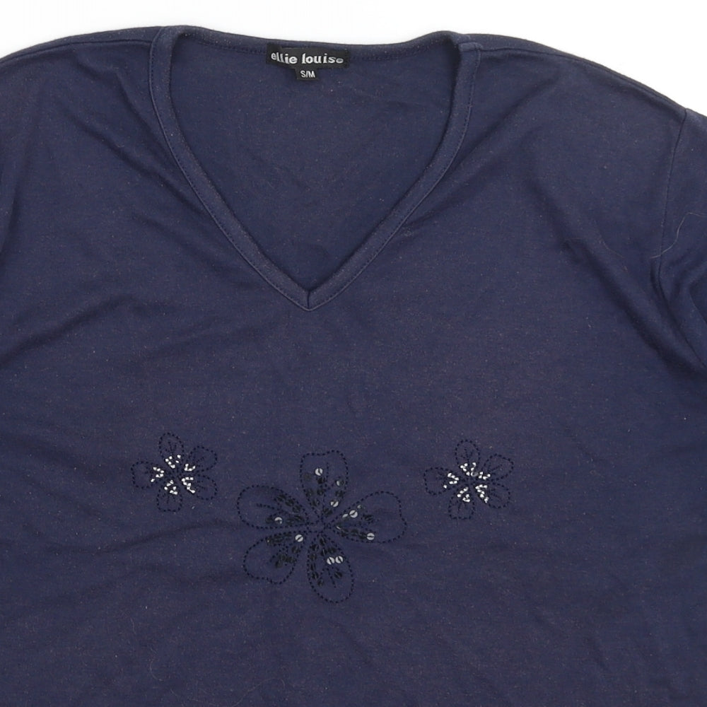 Ellie Louise Womens Blue   Basic T-Shirt Size S