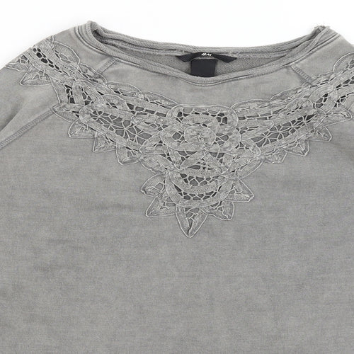 H&M Womens Grey   Pullover Jumper Size M