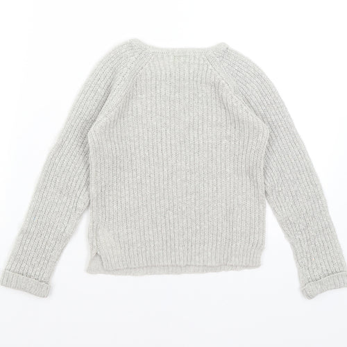 Vertbaydet Girls Grey   Pullover Jumper Size 8 Years