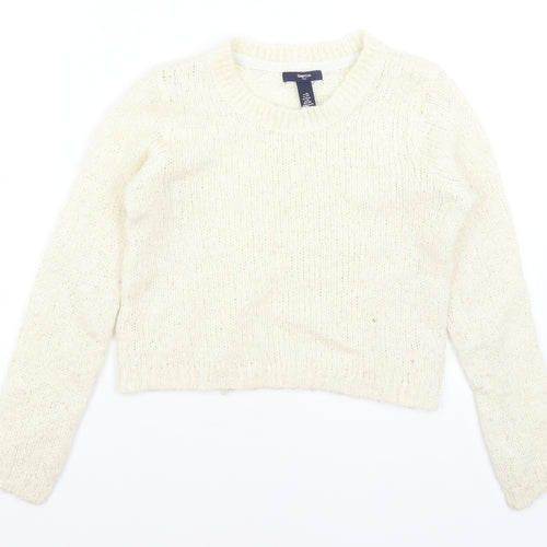 Gap Girls Ivory   Pullover Jumper Size 12 Years