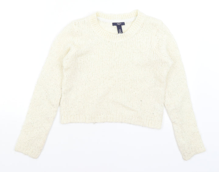Gap Girls Ivory   Pullover Jumper Size 12 Years