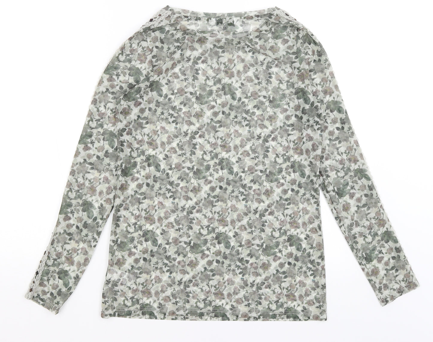 NEXT Womens Green Floral  Basic T-Shirt Size 12