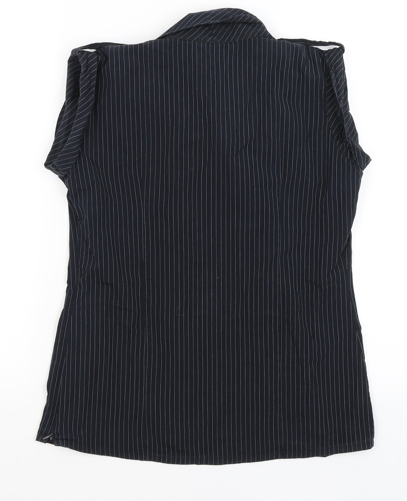 Kimono Womens Black Striped  Tunic T-Shirt Size L