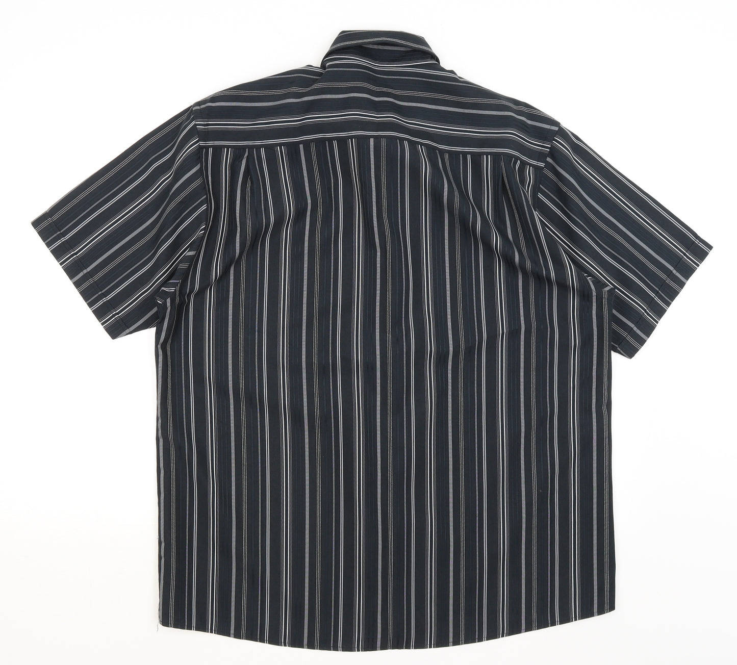 Wolsey Mens Black Striped   Button-Up Size L