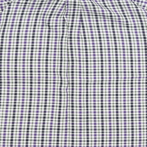 James Pringle Mens Purple Check   Button-Up Size XL