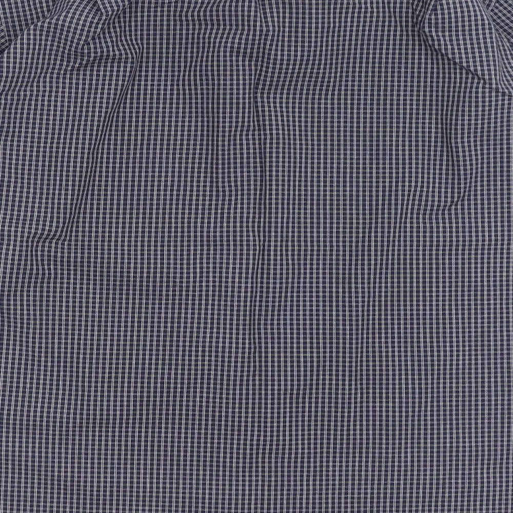 M&S Mens Blue Check   Dress Shirt Size 16.5