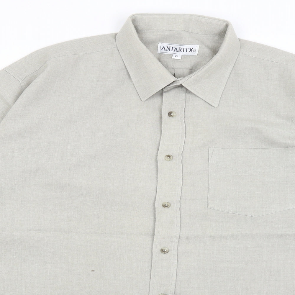 Antartex Mens Grey    Button-Up Size XL