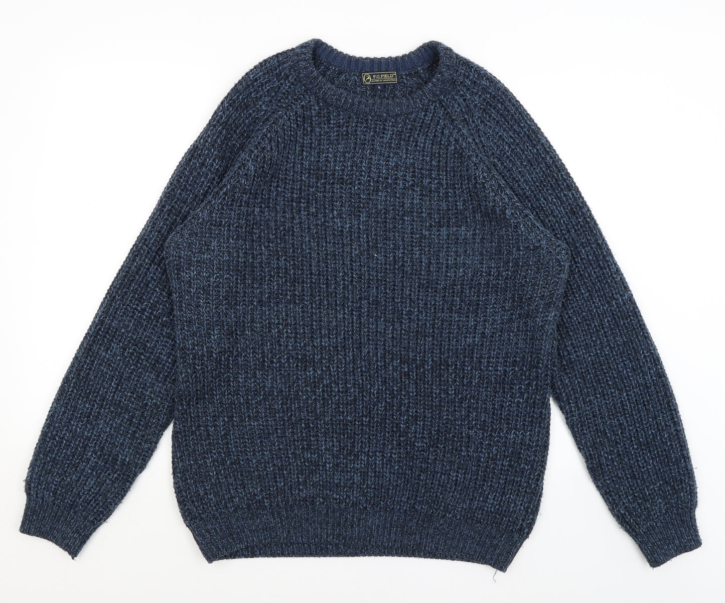 P G Field Mens Blue   Pullover Jumper Size L