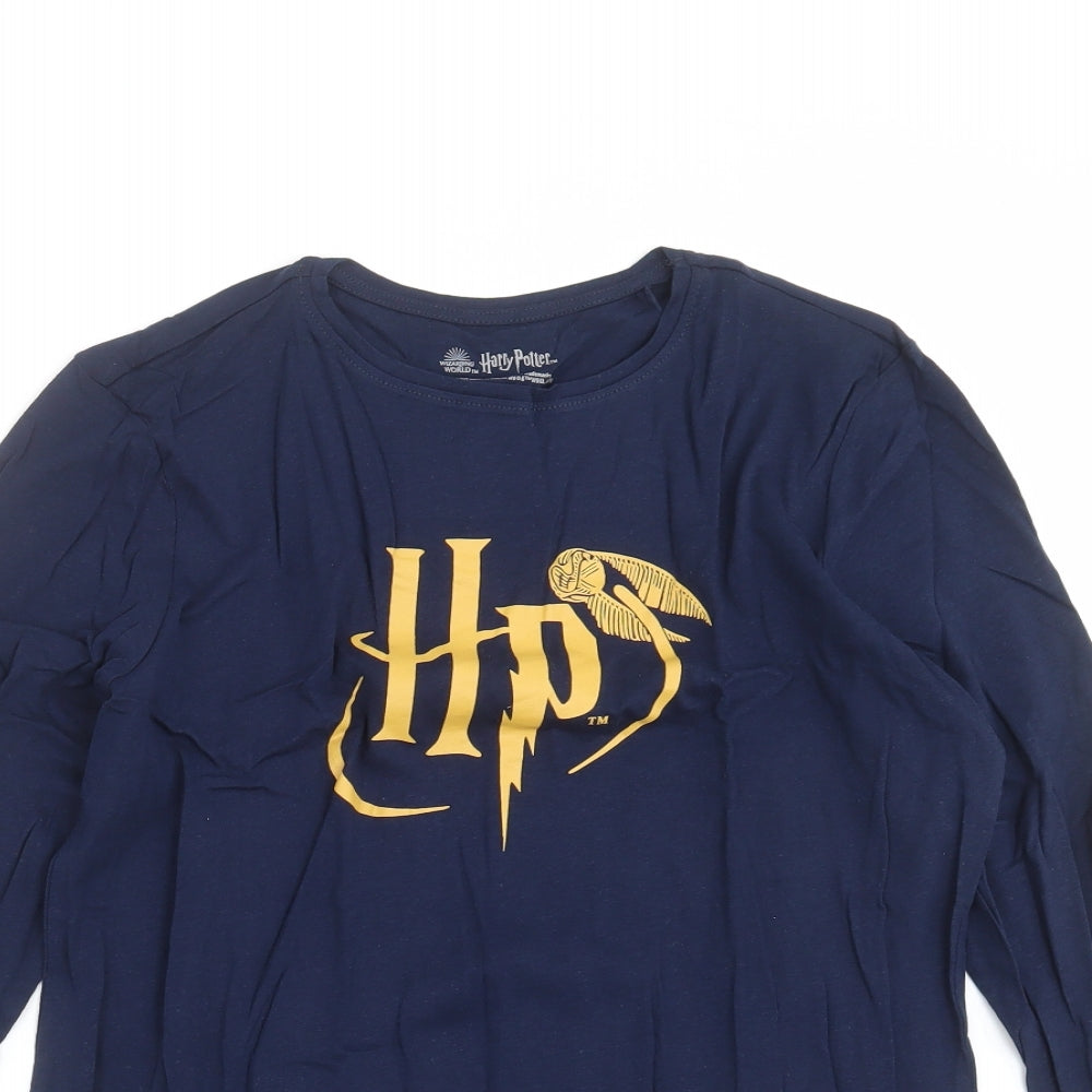 LIDL Womens Blue Solid  Top Pyjama Top Size S  - Harry Potter