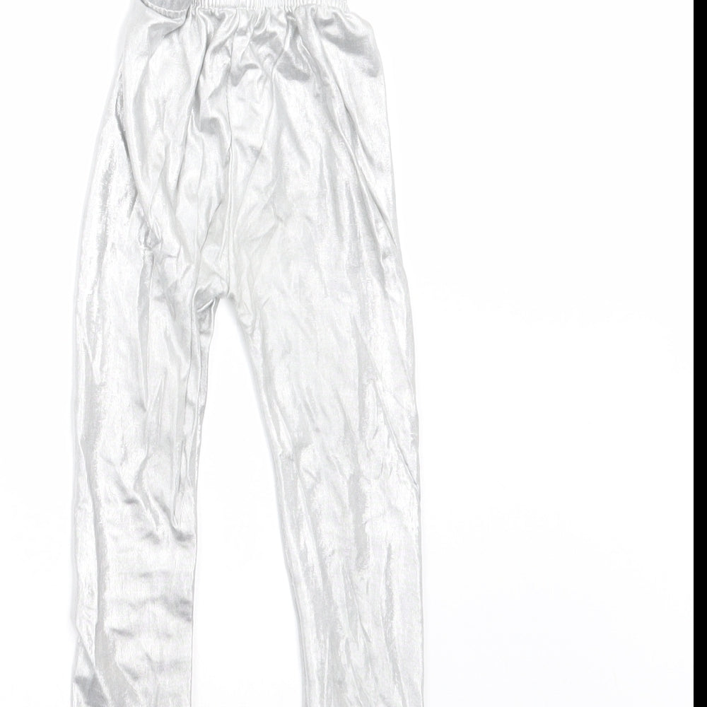 Sheecute Girls Silver   Carrot Trousers Size 3 Years - leggings