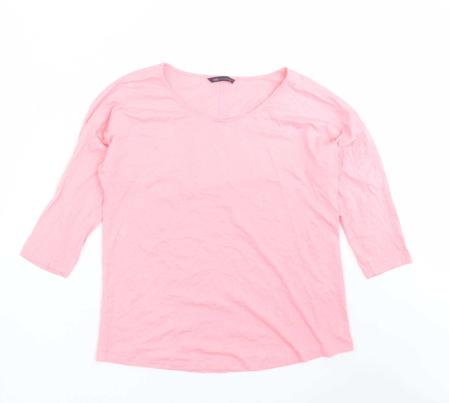 Marks and Spencer Womens Pink   Basic T-Shirt Size 12