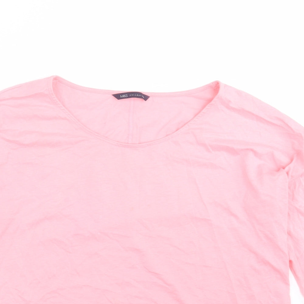 Marks and Spencer Womens Pink   Basic T-Shirt Size 12