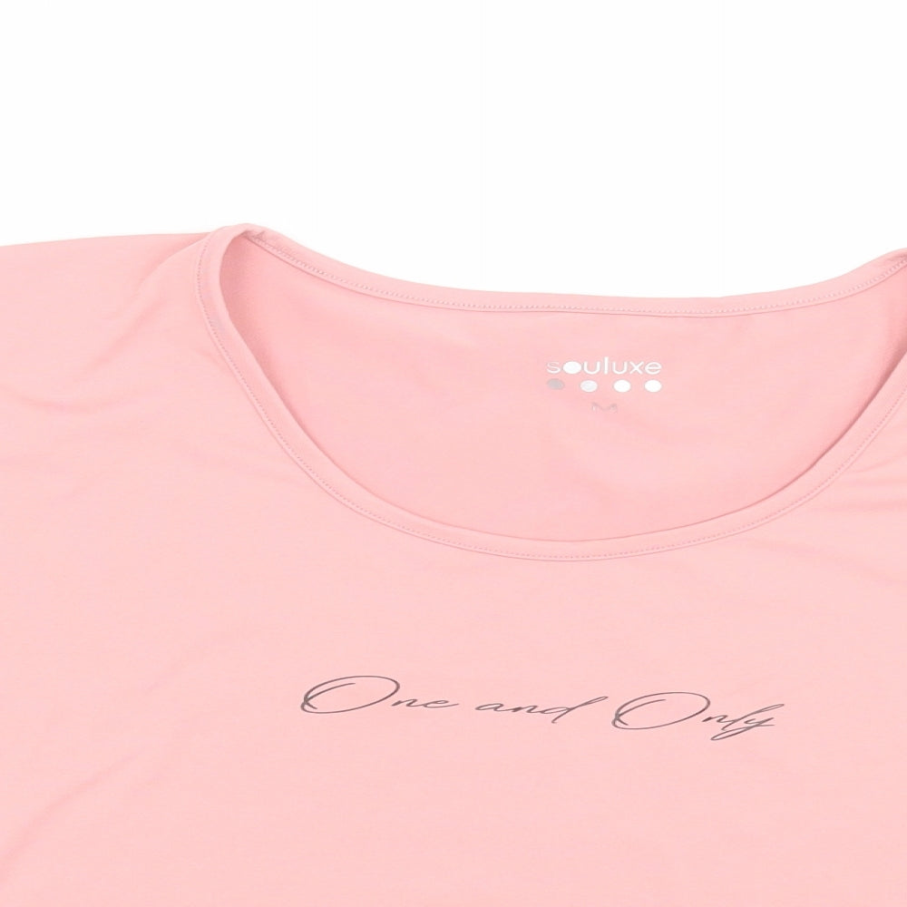 SOULUXE Womens Pink   Cropped T-Shirt Size M  - one and only