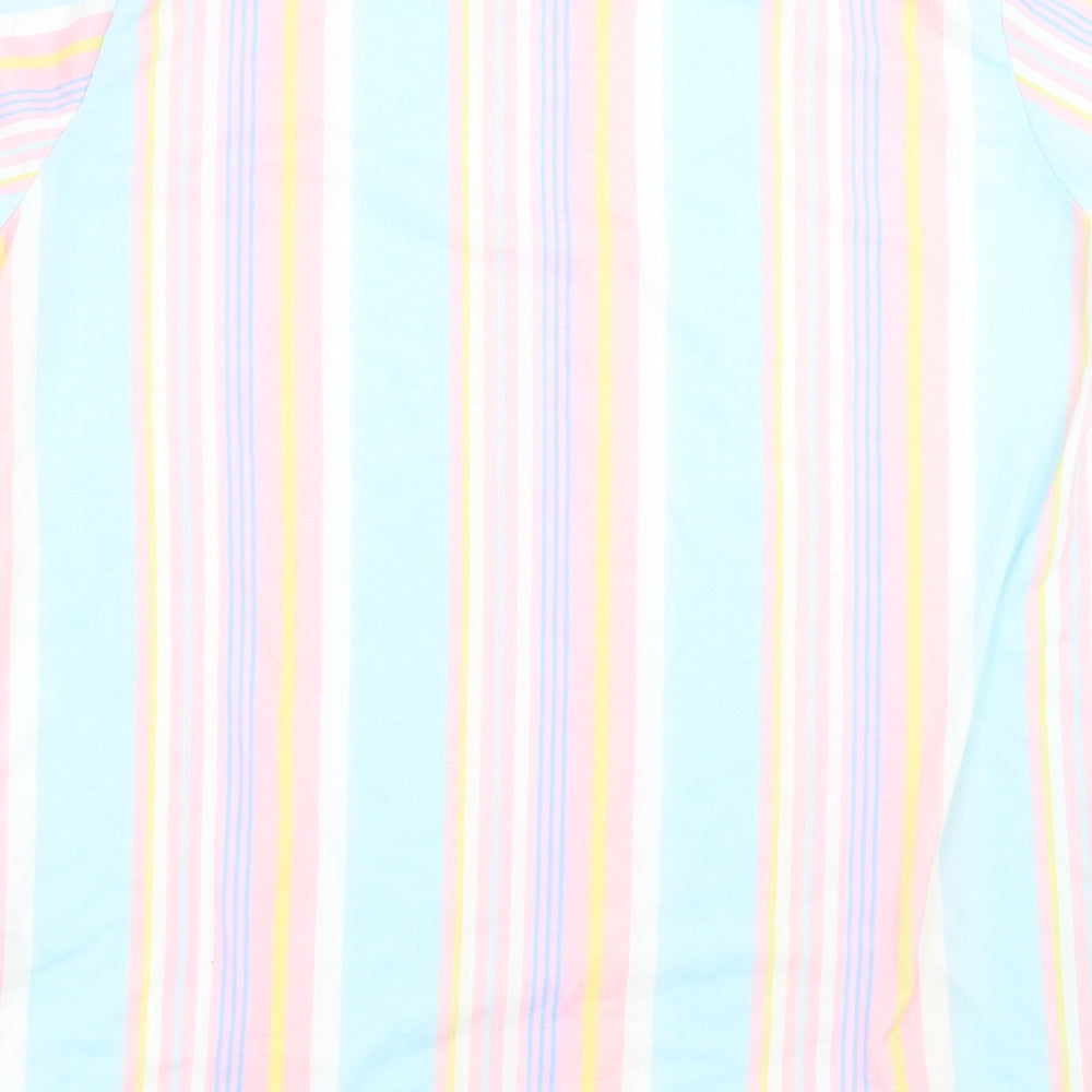 BOOHOO MAN Mens Multicoloured Striped   T-Shirt Size L