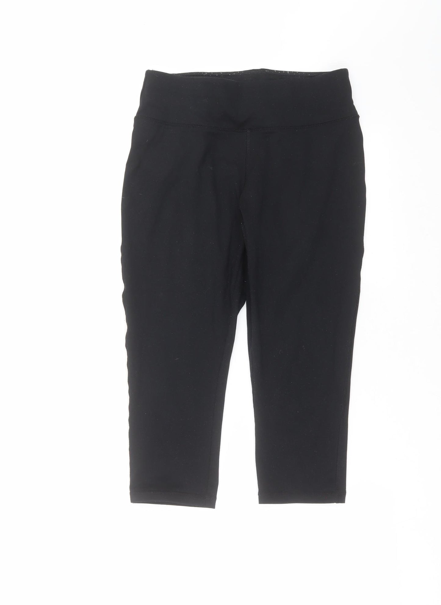 SOULUXE Womens Black   Cropped Leggings Size 12 L20 in