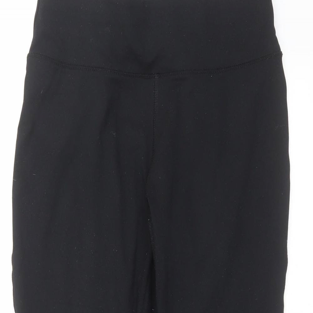 SOULUXE Womens Black   Cropped Leggings Size 12 L20 in