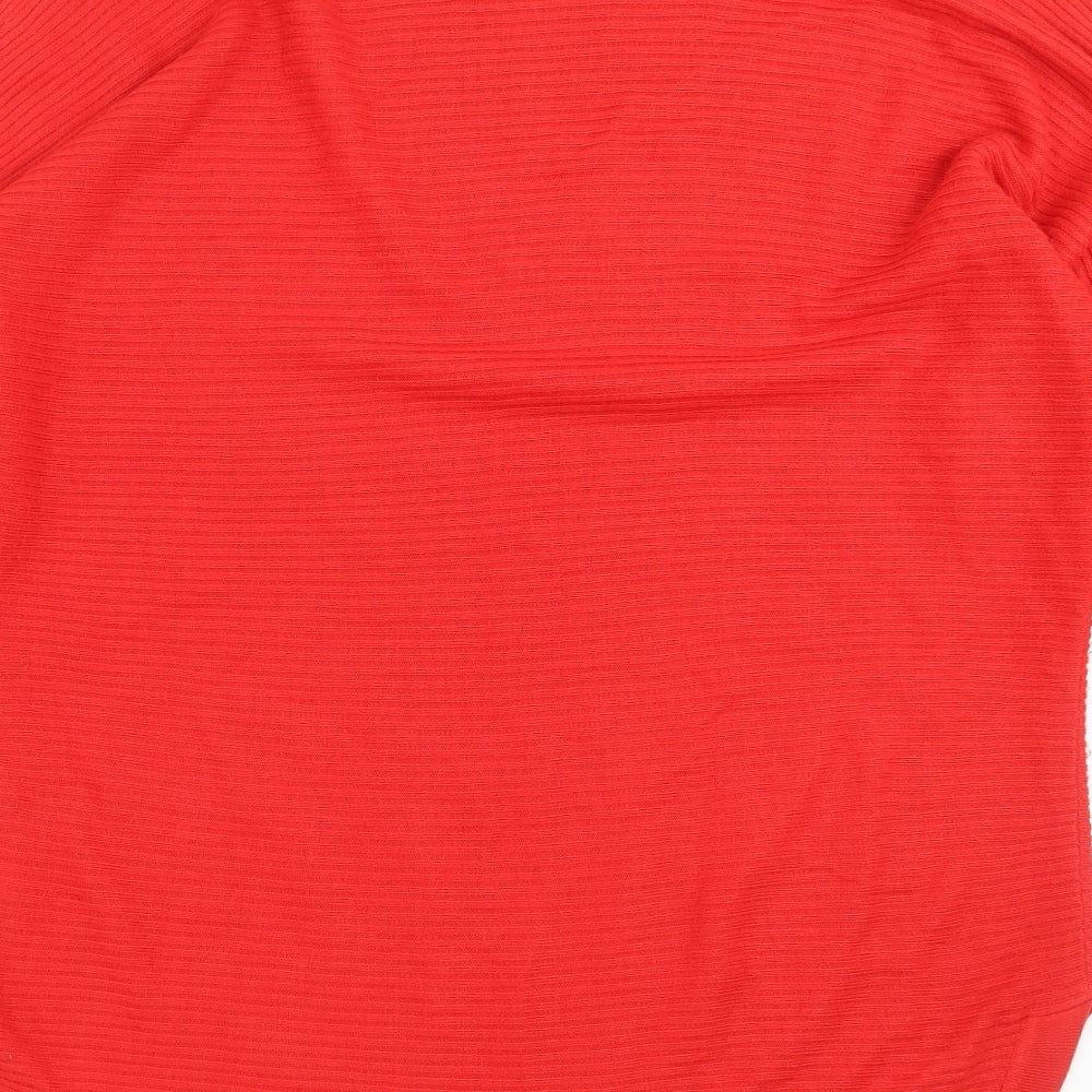 Debenhams Womens Red Striped Knit Pullover Jumper Size 14