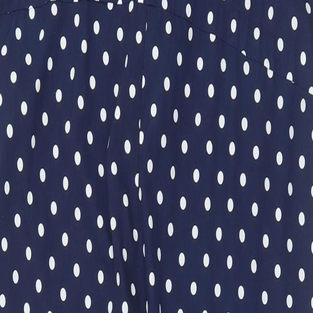 South Womens Blue Polka Dot  Jumpsuit One-Piece Size 12