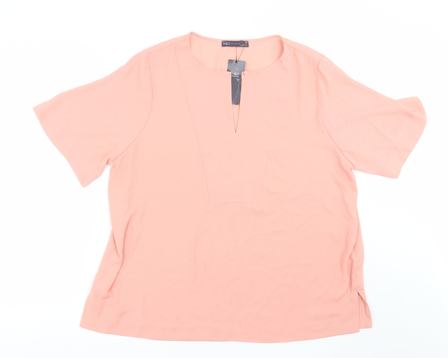 Marks and Spencer Womens Pink   Basic Blouse Size 18