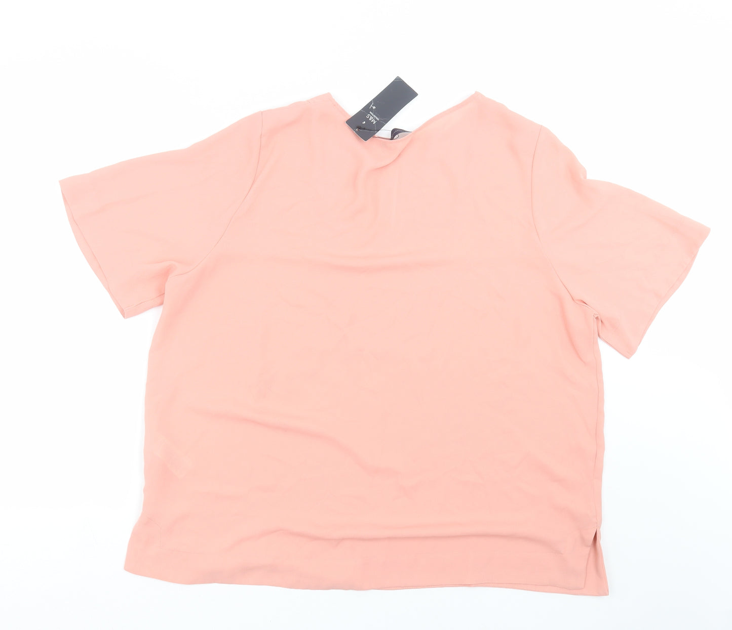 Marks and Spencer Womens Pink   Basic Blouse Size 18
