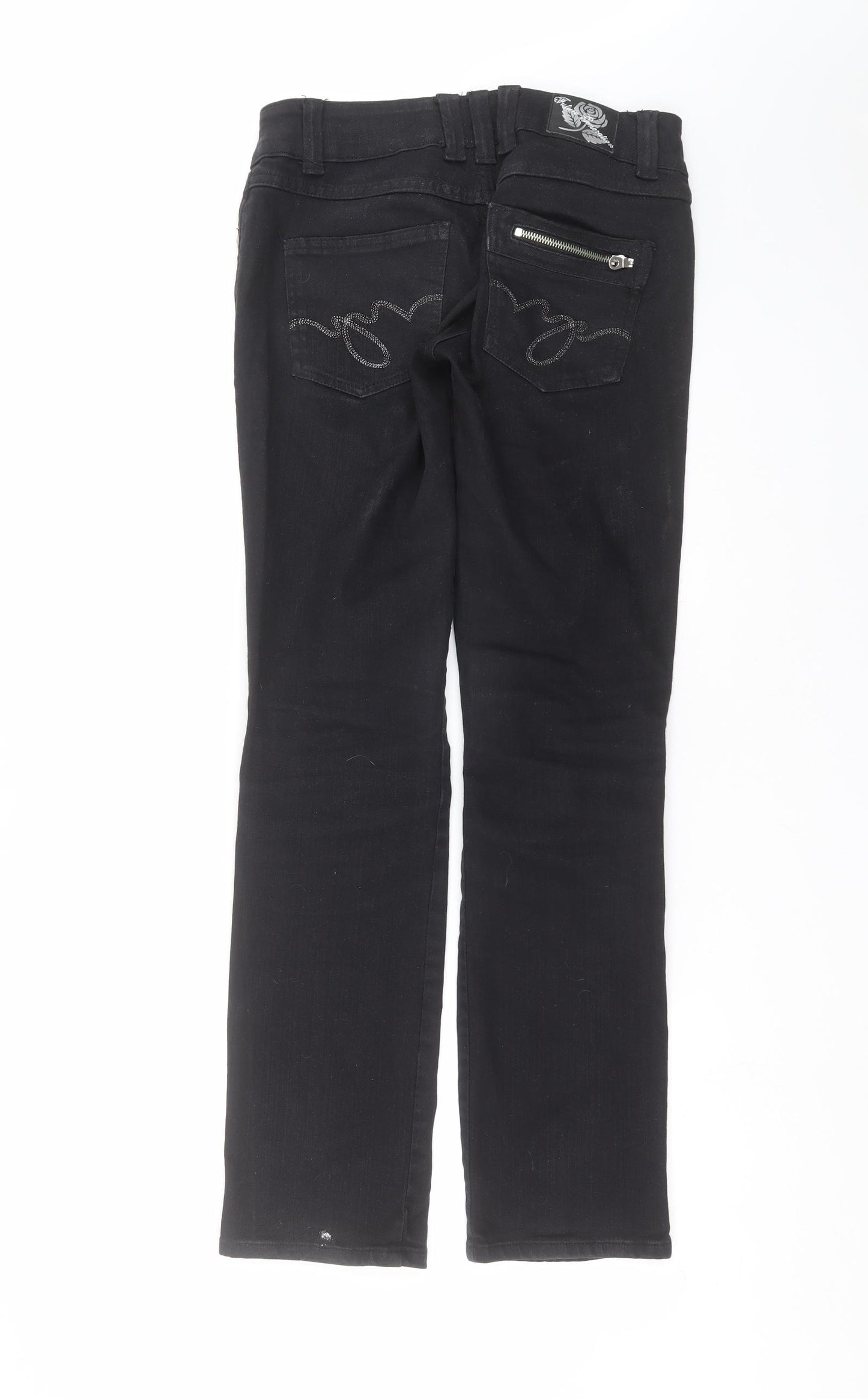 future generation Womens Black  Denim Straight Jeans Size 10 L31 in